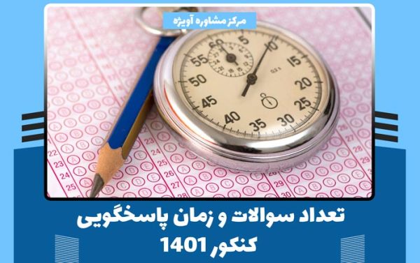 تعداد سوالات کنکور و زمان پاسخگویی به آنها 1401