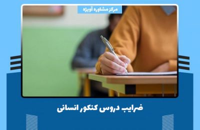 ضرایب دروس کنکور انسانی 1400