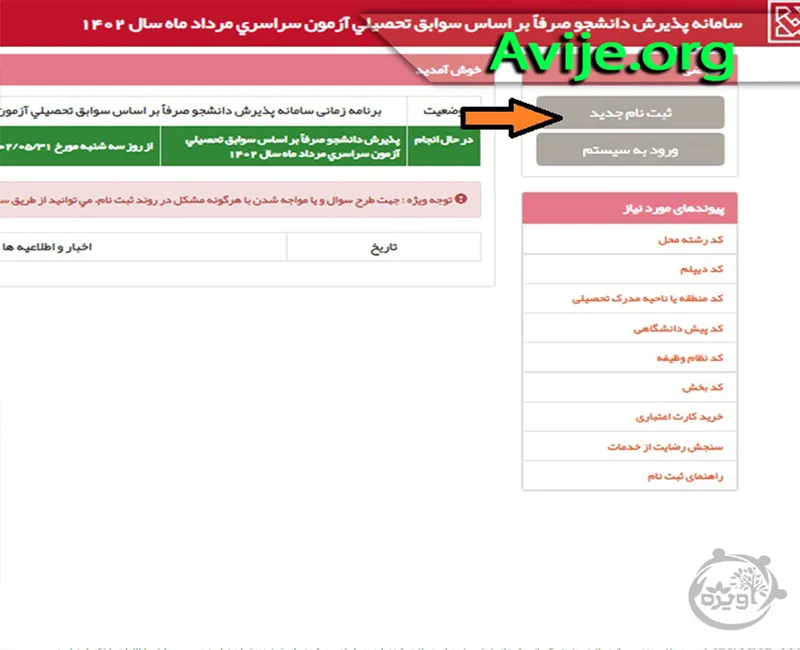 ثبت نام دانشگاه دولتی بر اساس سوابق تحصیلی