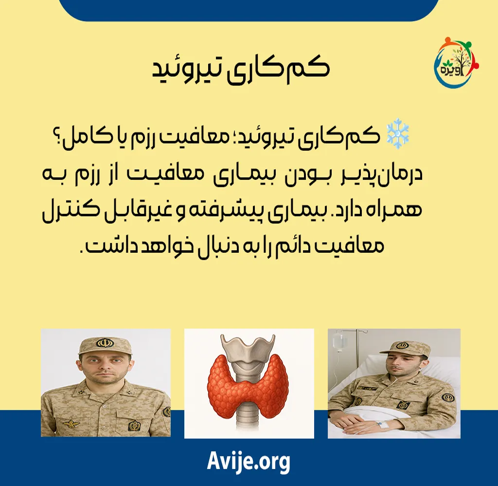 قوانین دریافت معافیت پزشکی تیروئید