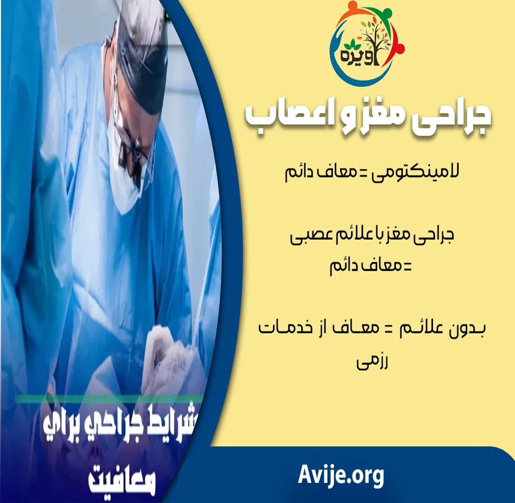 شرایط جراحی برای معافیت
