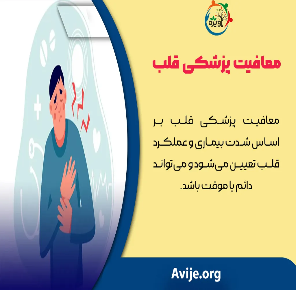 لیست بیماری های قلبی معافیت پزشکی
