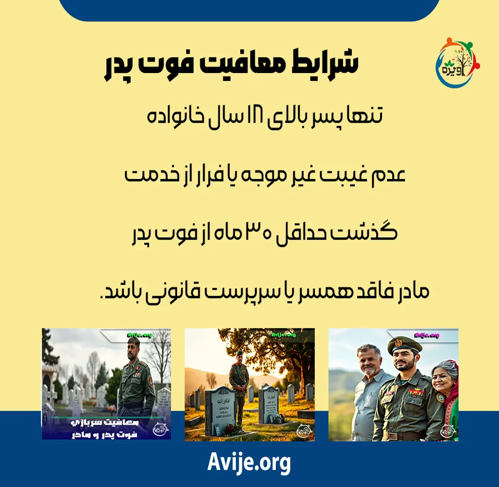 معافیت سربازی فوت مادر