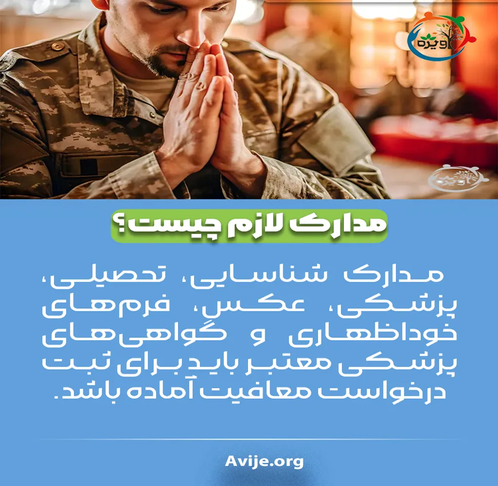 مراحل دریافت معافیت پزشکی سینوزیت