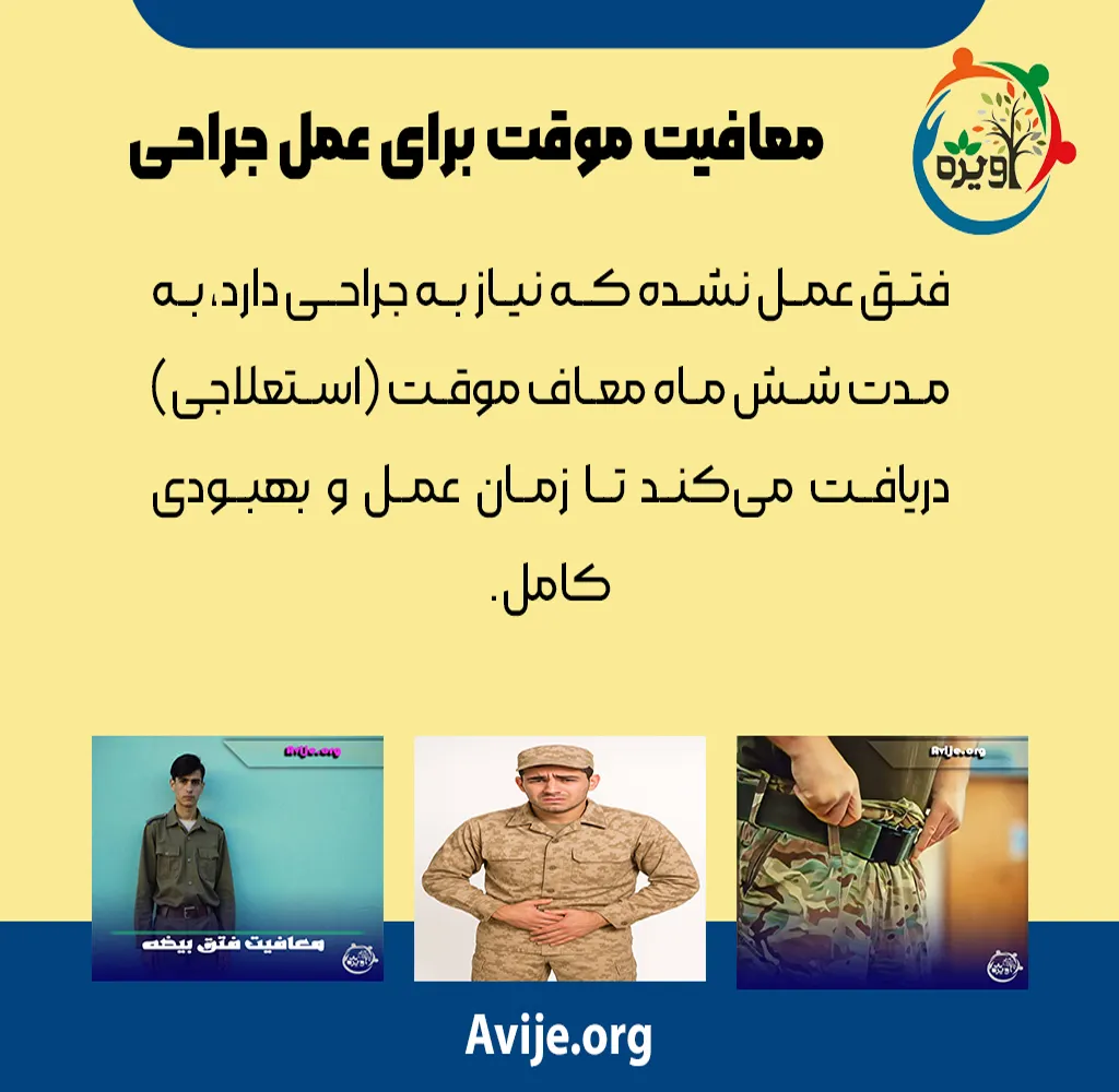 شرایط معافیت پزشکی فتق