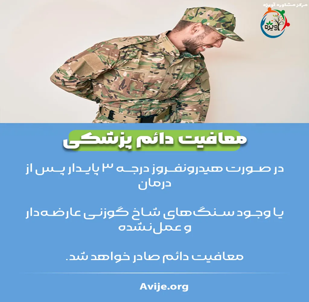 مراحل دریافت معافیت پزشکی سنگ کلیه