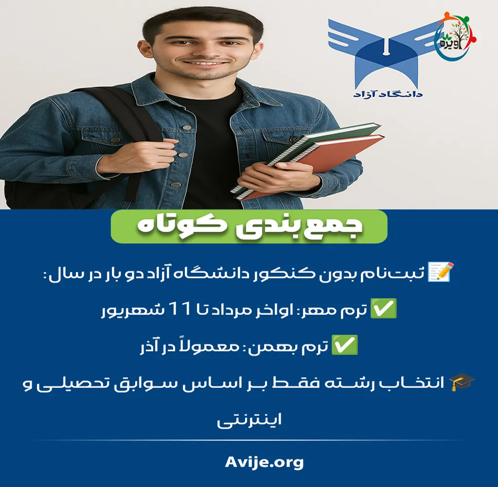 مراحل ثبت نام انتخاب رشته بدون کنکور دانشگاه آزاد 