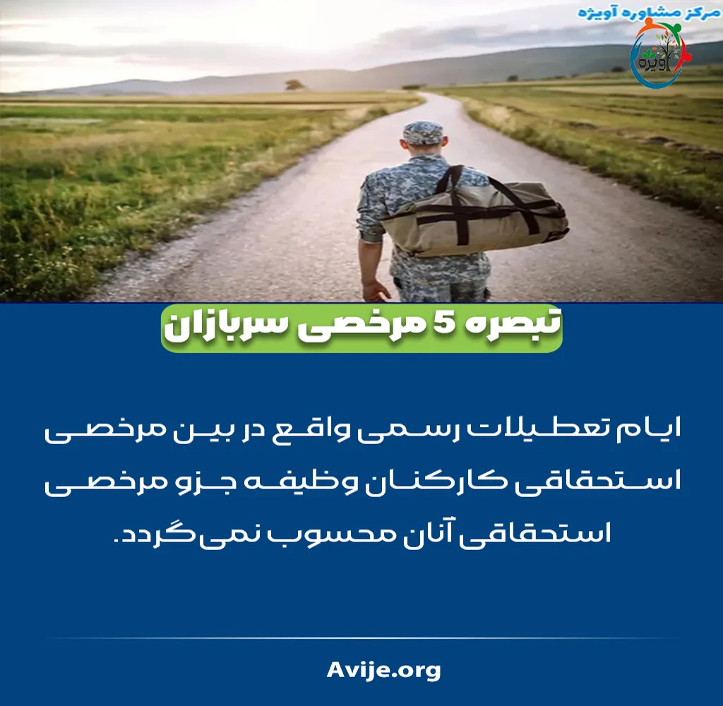 مدت مرخصی استحقاقی مشمولان