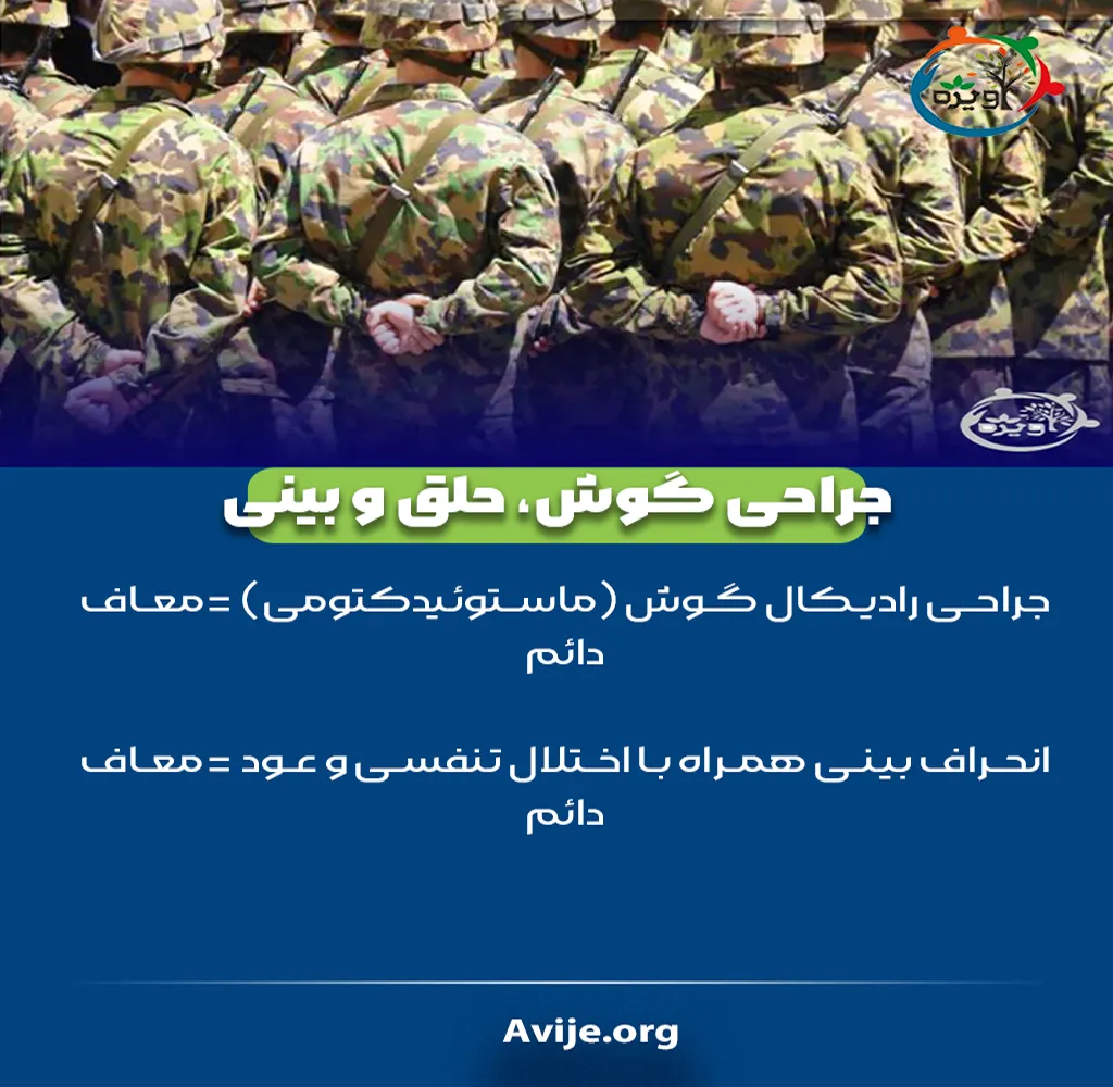 دریافت معافیت پزشکی جراحی