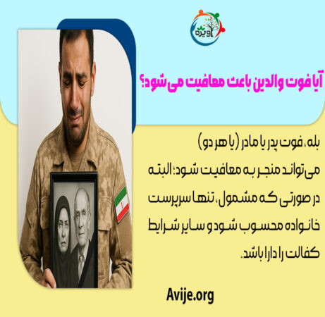 معافیت سربازی فوت پدر و مادر