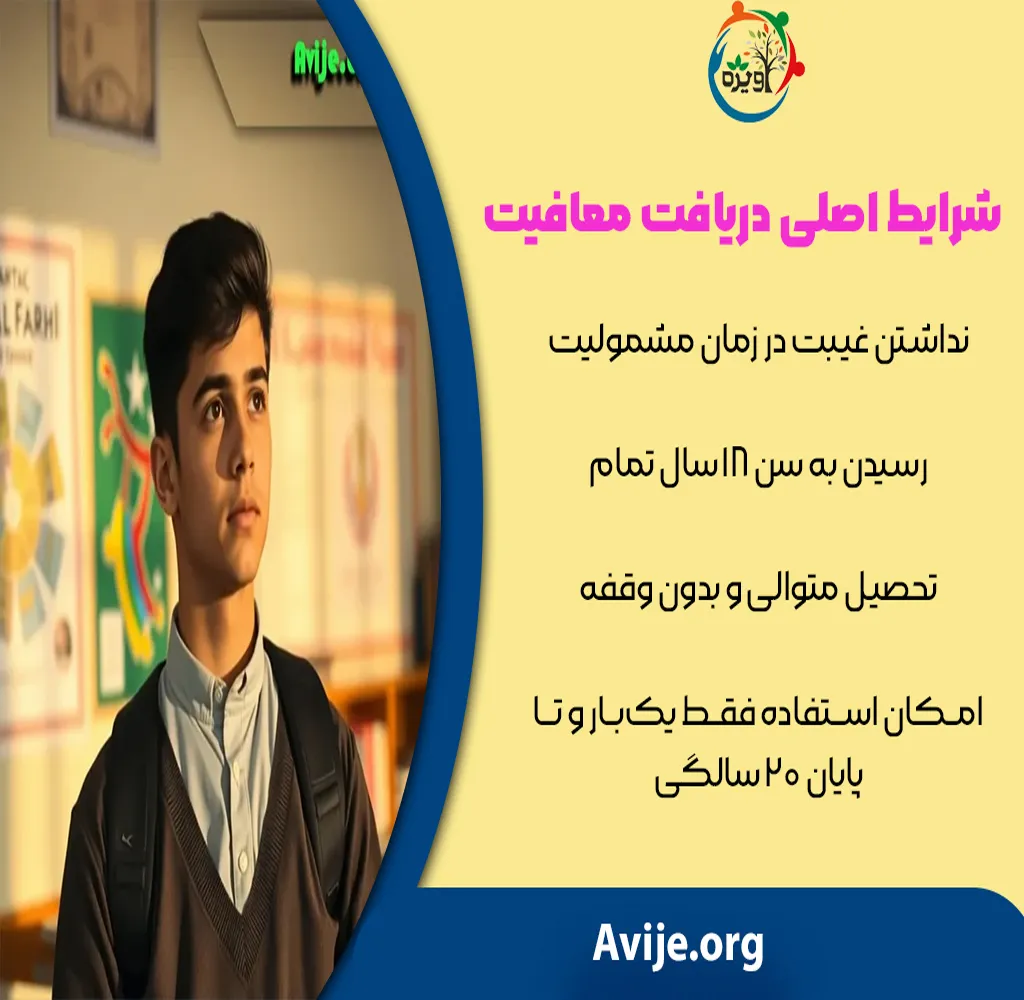 فرم معافیت تحصیلی دانش اموزان دوازدهم
