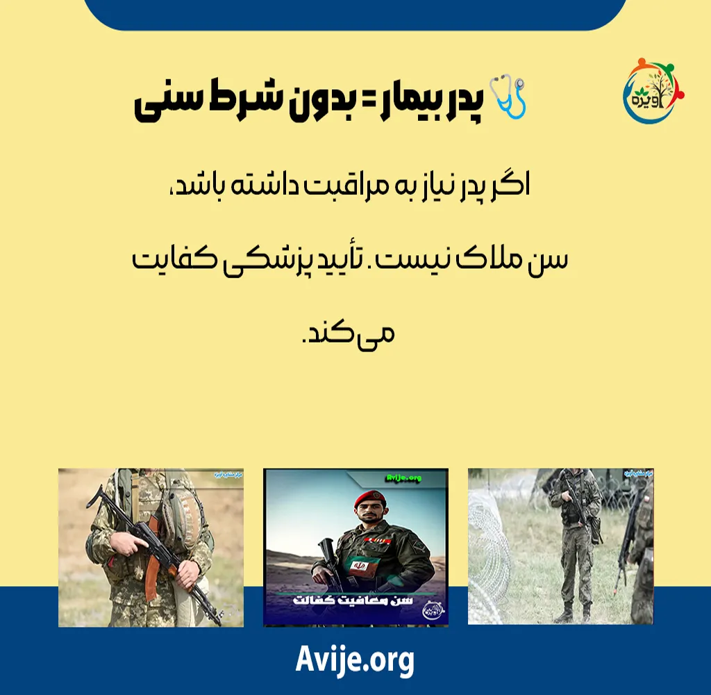 معافیت سربازی سن پدر