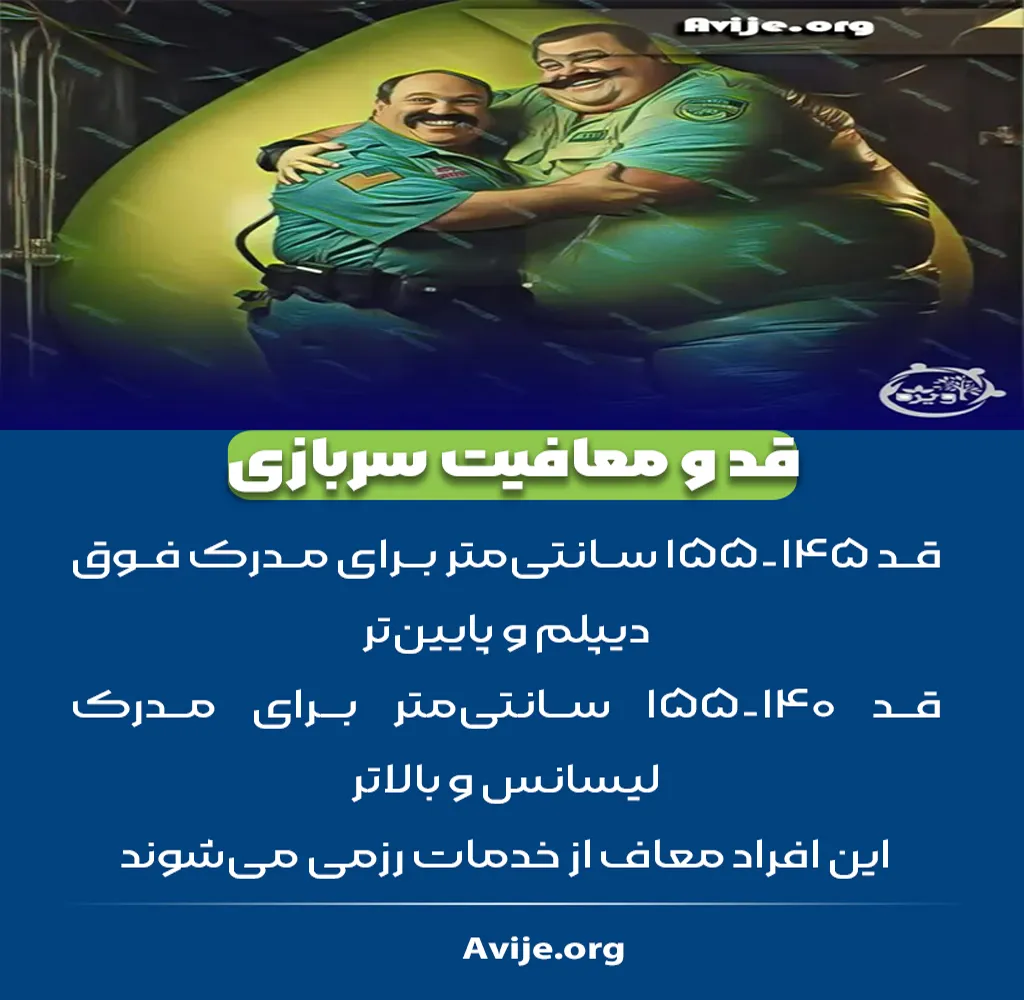وزن بالای چند کیلو از سربازی معاف میشود؟