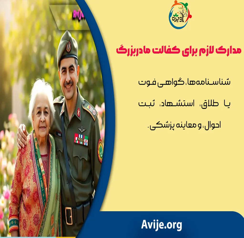 مدارک لازم برای معافیت کفالت مادر بزرگ
