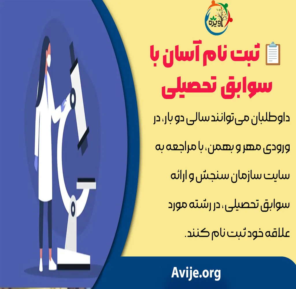 رشته های با سوابق تحصیلی تجربی