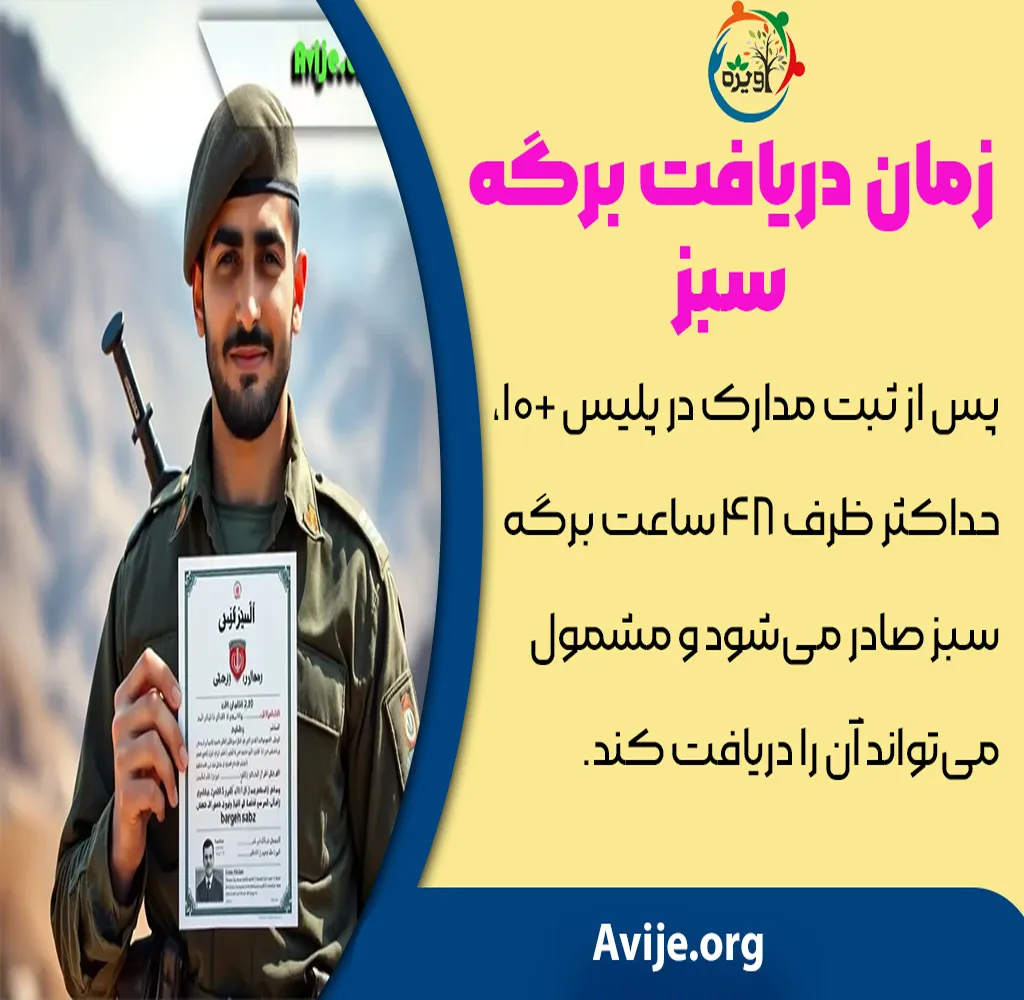 مراحل گرفتن برگه سبز سربازی