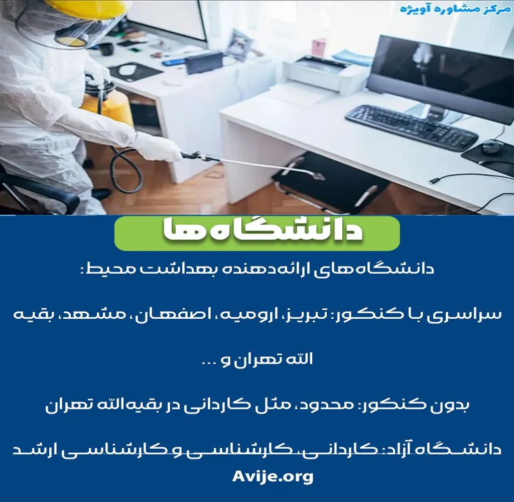 ثبت نام رشته بهداشت محیط