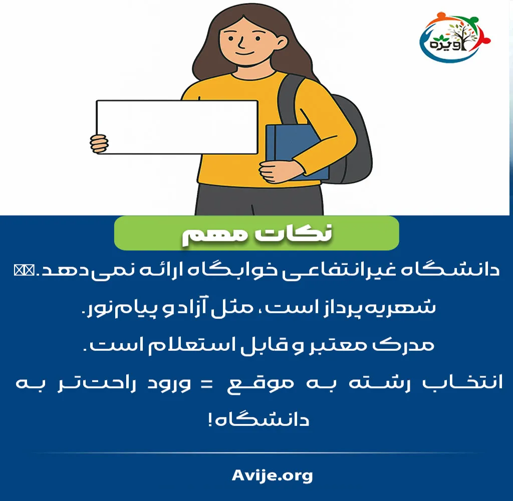 شرایط ثبت نام و انتخاب رشته دانشگاه غیر انتفاعی