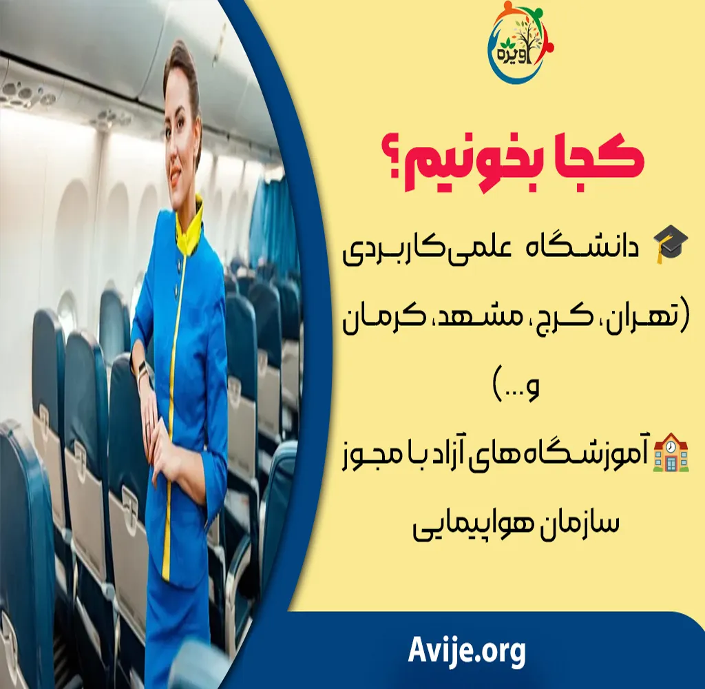کدام دانشگاه رشته مهمانداری هواپیما دارد؟