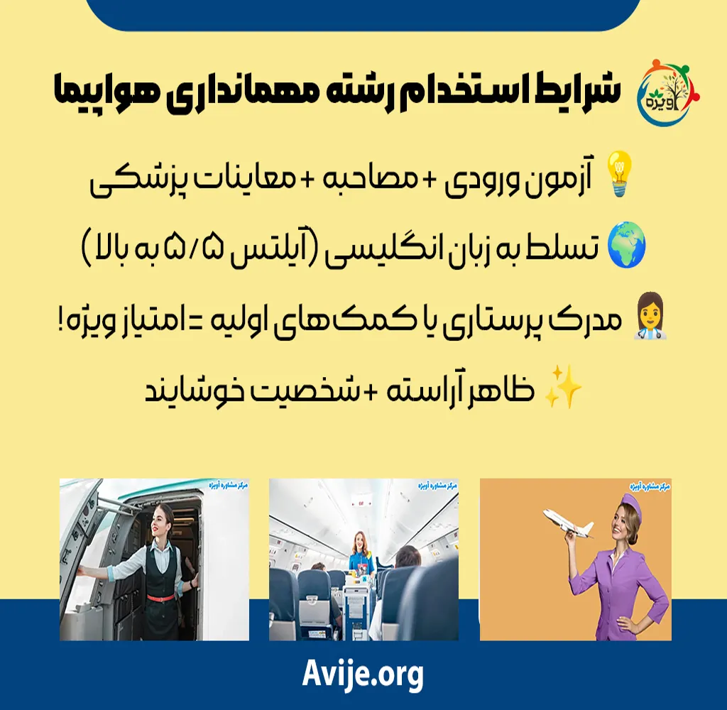 شرایط لازم برای ثبت نام رشته مهمانداری هواپیما