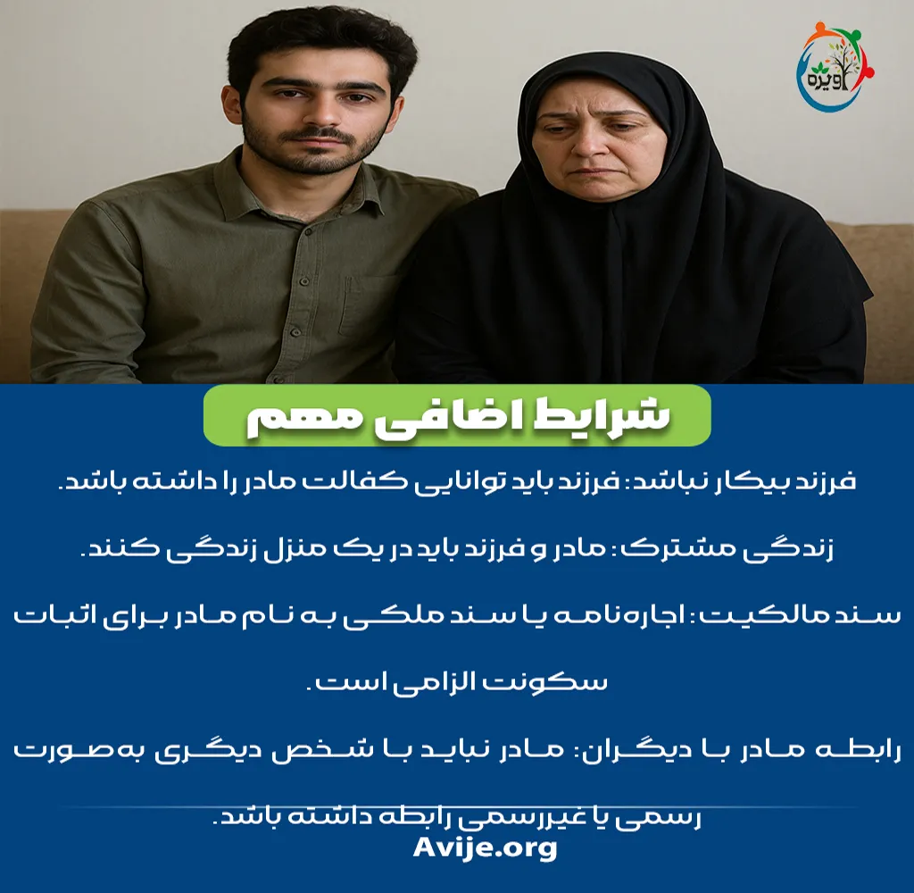 مدارک برای درخواست معافیت کفالت مادر طلاق‌ گرفته