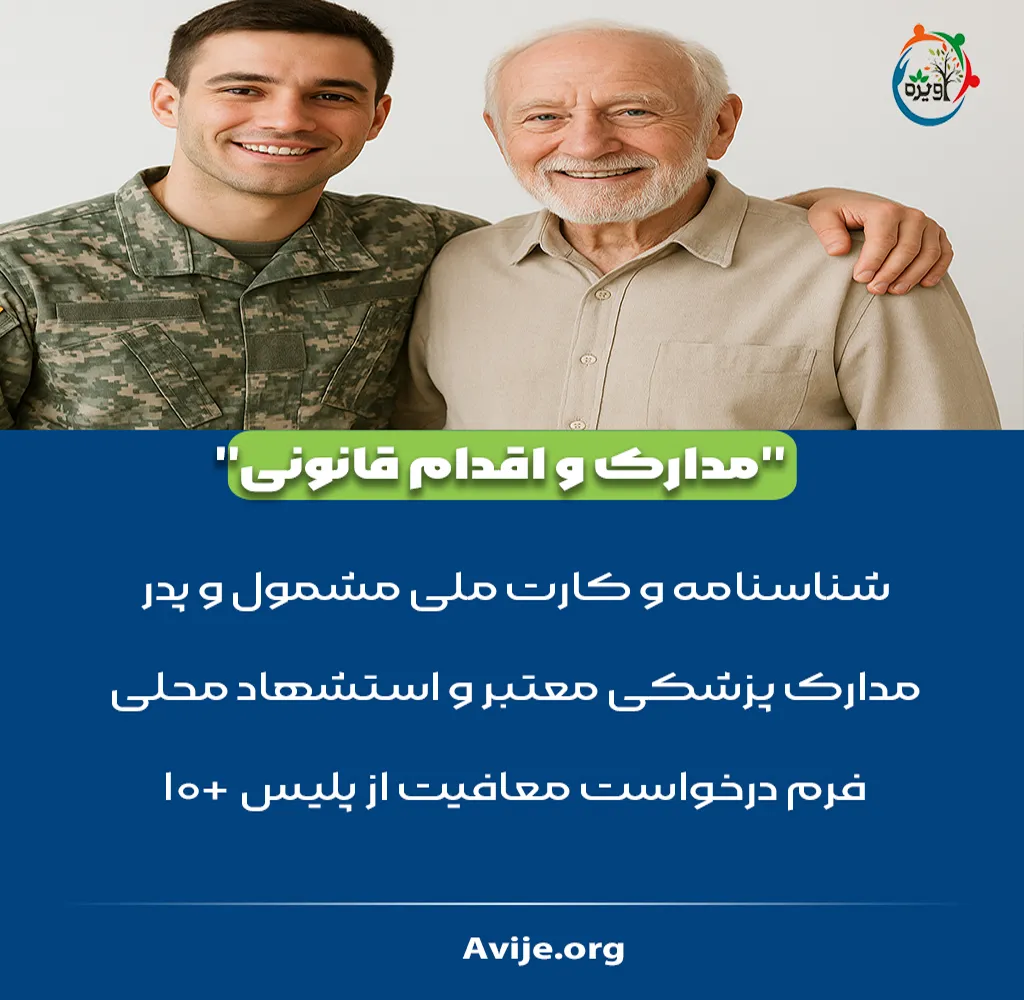 استشهاد محلی برای معافیت کفالت پدر بالای ۶۰ سال