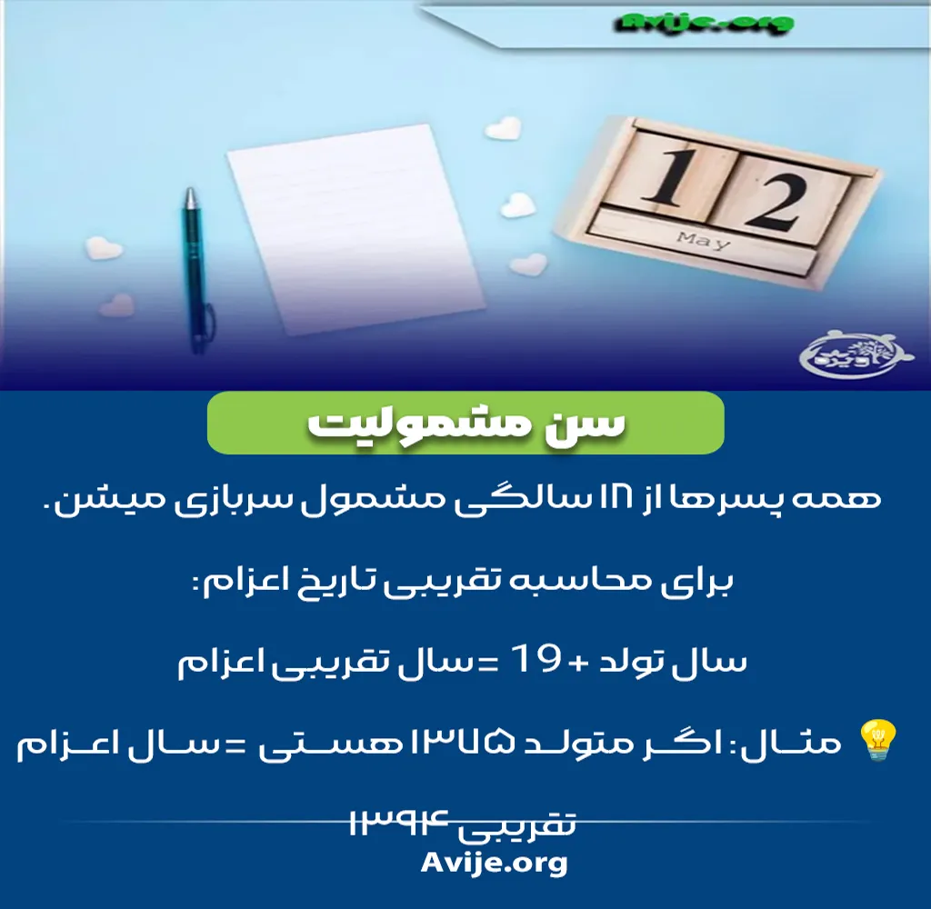 محاسبه تاریخ اعزام به خدمت